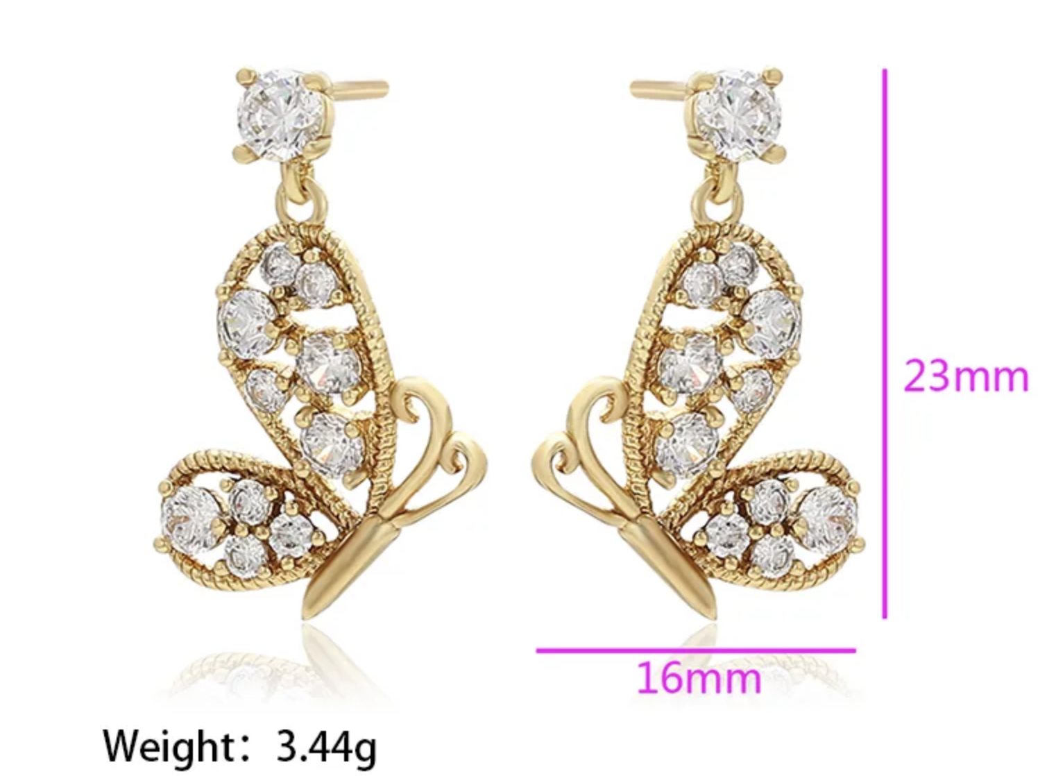 Butterfly Drop Earrings